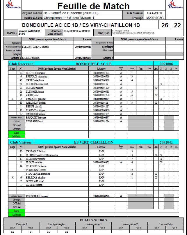 Bondoufle-viry le 24/09/2011 Feuille de match  Feuill10