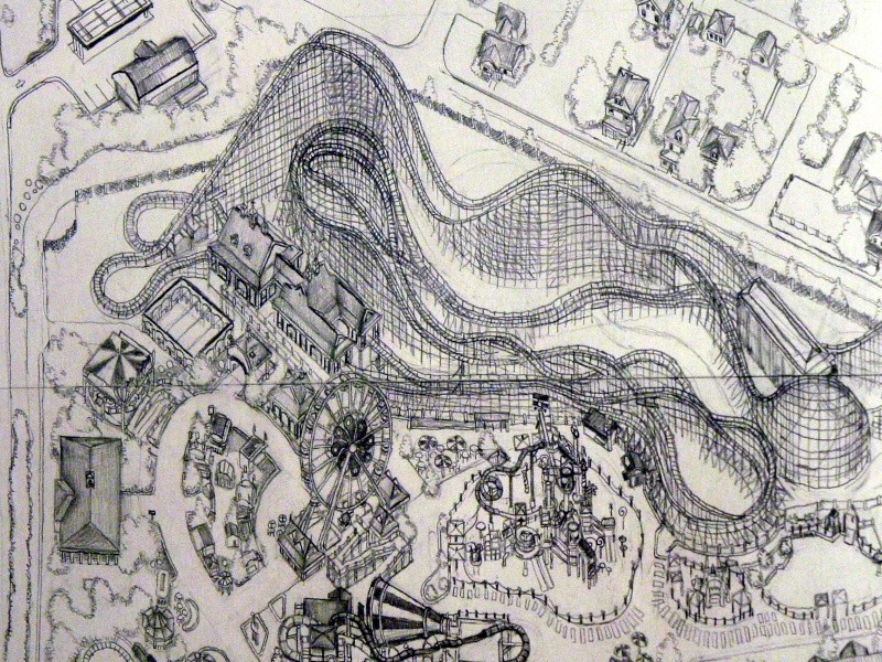My completed drawing of Hersheypark (for now) Dsc00015