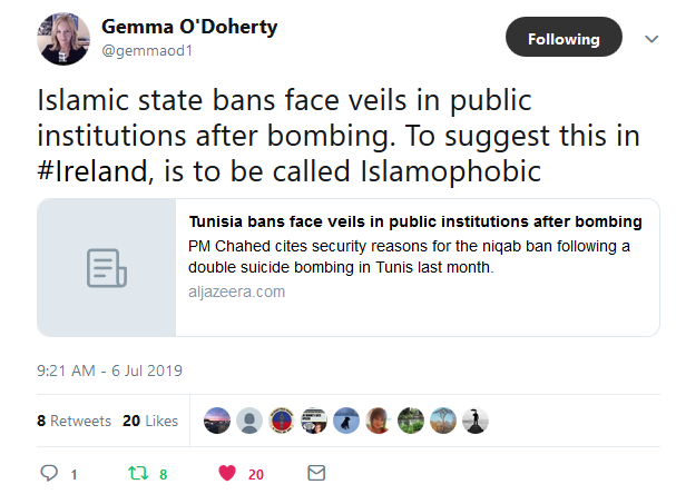 Tunisia bans face veils in public institutions after bombing Gemma10