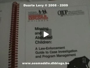 Hobs:  Quote from kate mcCann, from the Jon Corner interview of August 2007. "There's not a textbook about it is there, "What to do when your daughter gets abducted'...?" Missin10