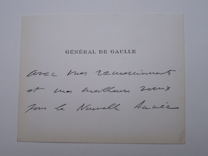 Robert Pruvot – objets divers,  messages des de Gaulle 01911