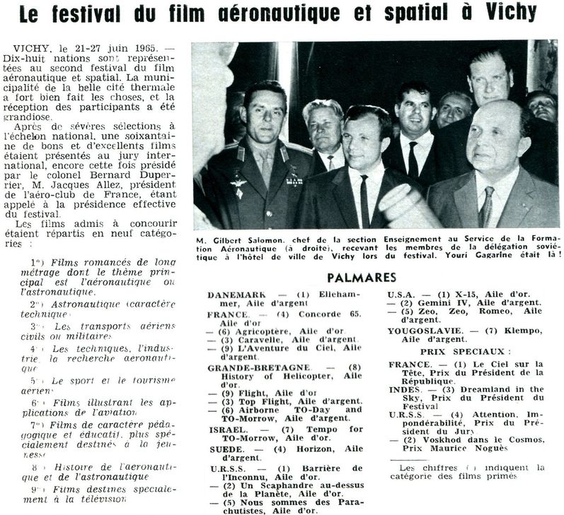 Palmarès du Festival du film aéronautique et spatial à Vichy 65071511