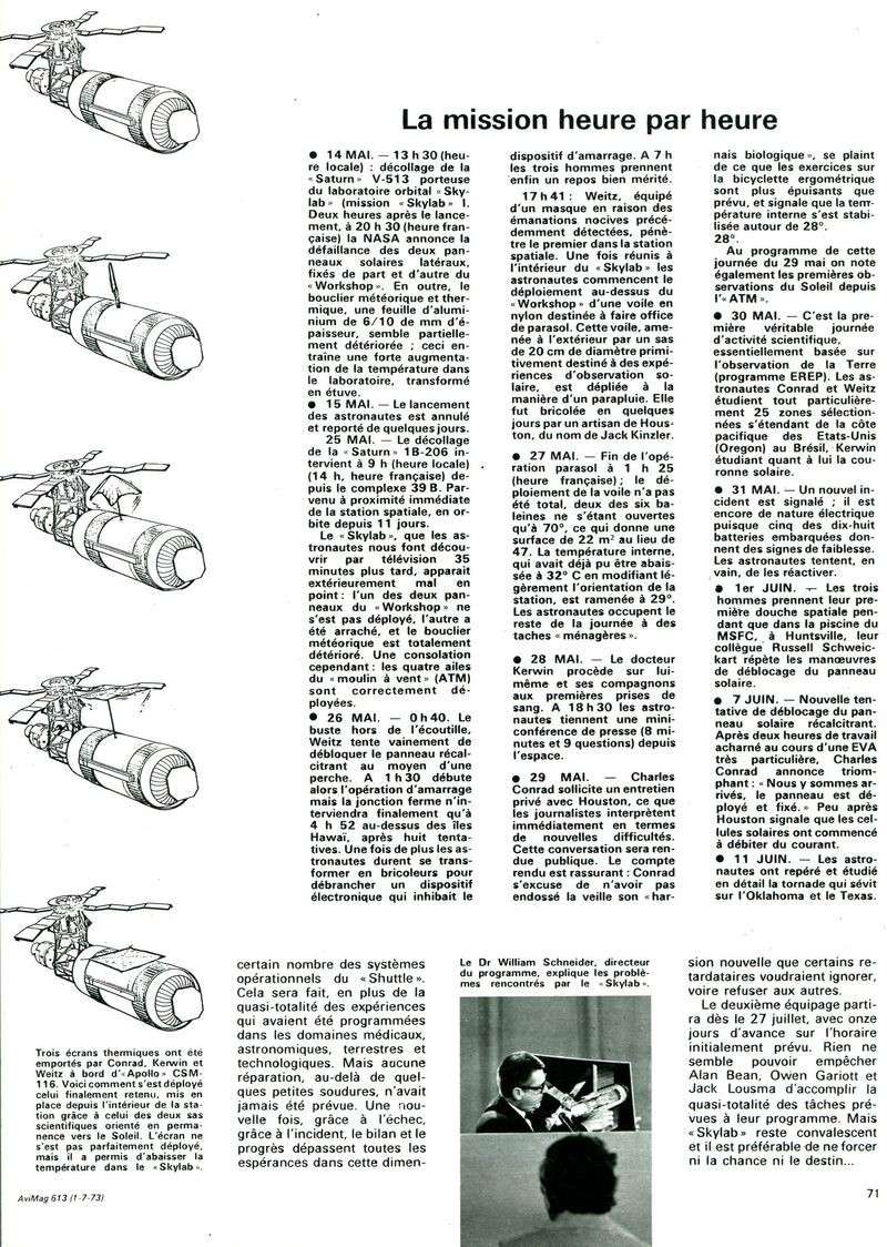 14 mai 1973 - Skylab - Seule station spatiale américaine 73070111