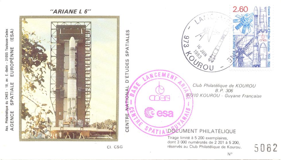 Ariane et astrophilathélie 83061610