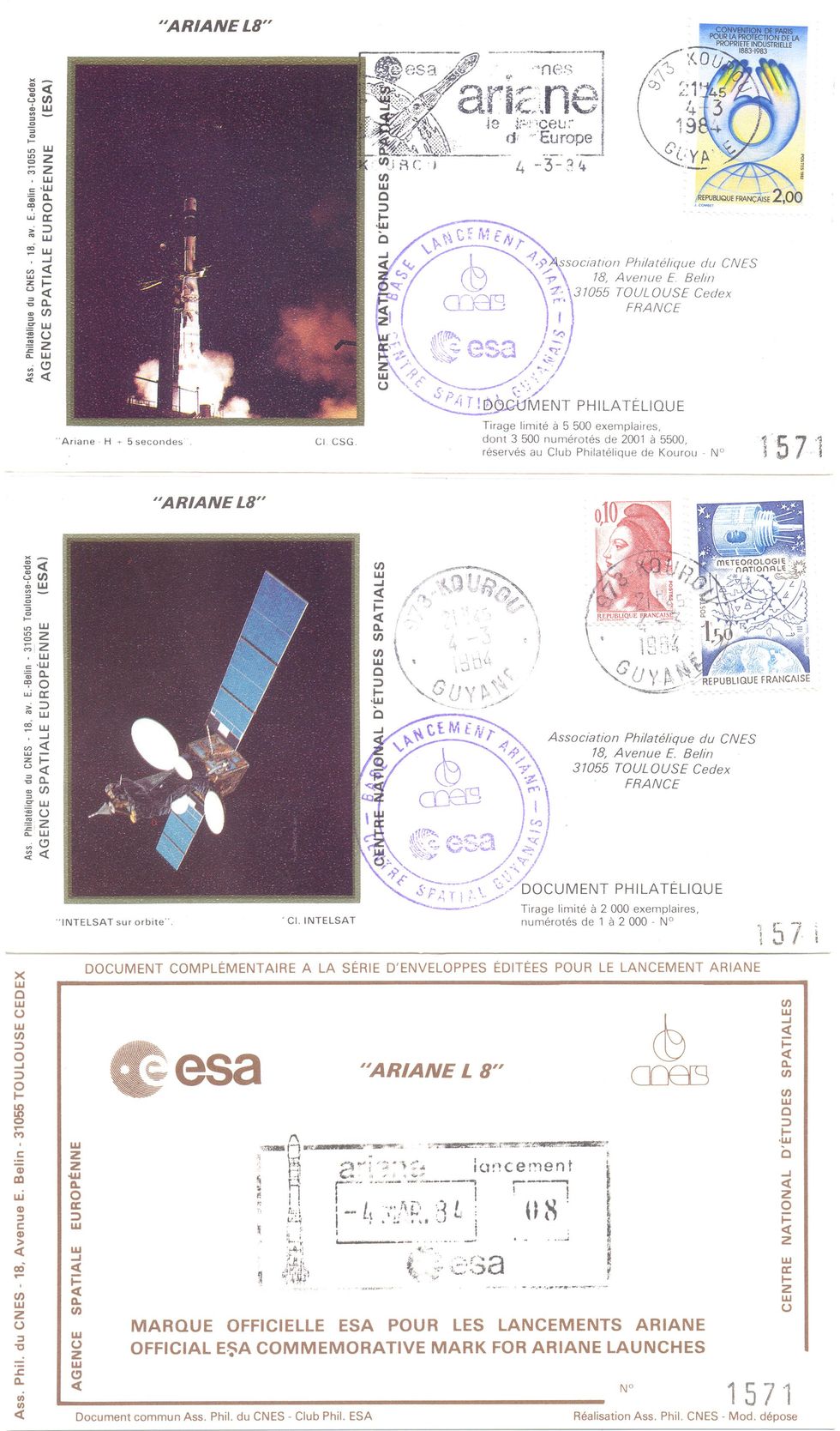 Ariane et astrophilathélie 84030410