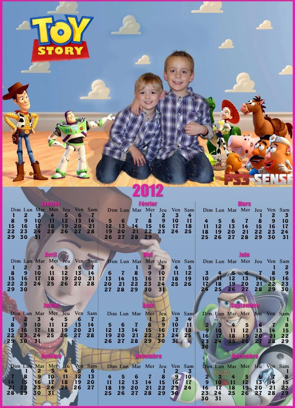 Carte de voeux 2012 Disney Cars & Toy Story Calen121