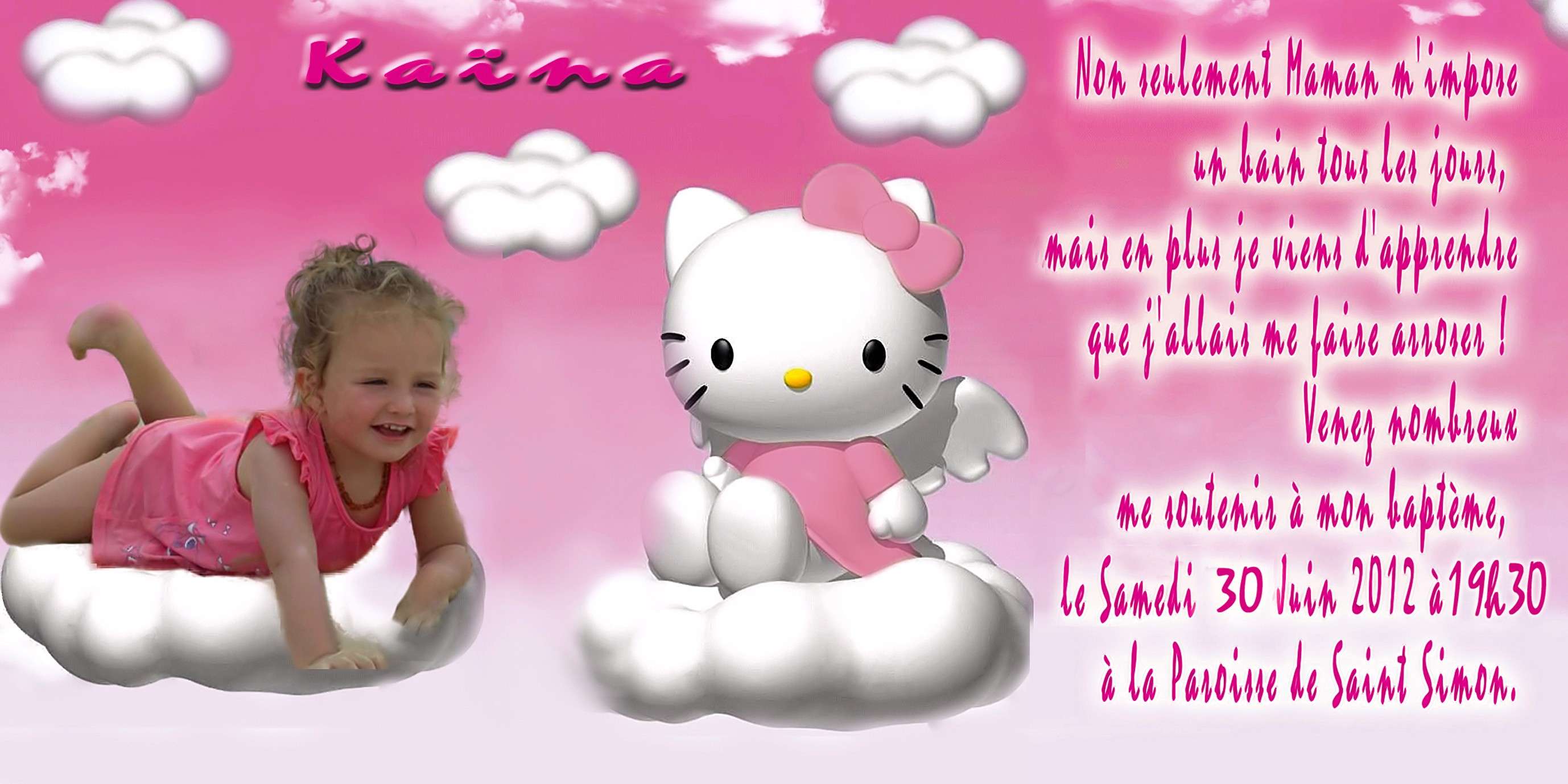 Baptème Hello Kitty Rose12