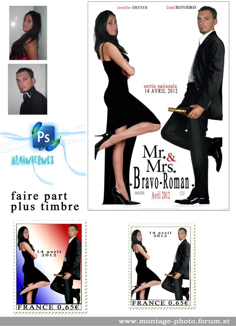 affiche de film personnalisée  sur theme mariage - Page 3 Timbre10