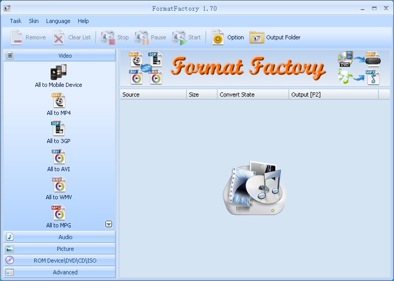 برنامجFormat Factory لتحويل كل صيغ الملتيميديا Format10