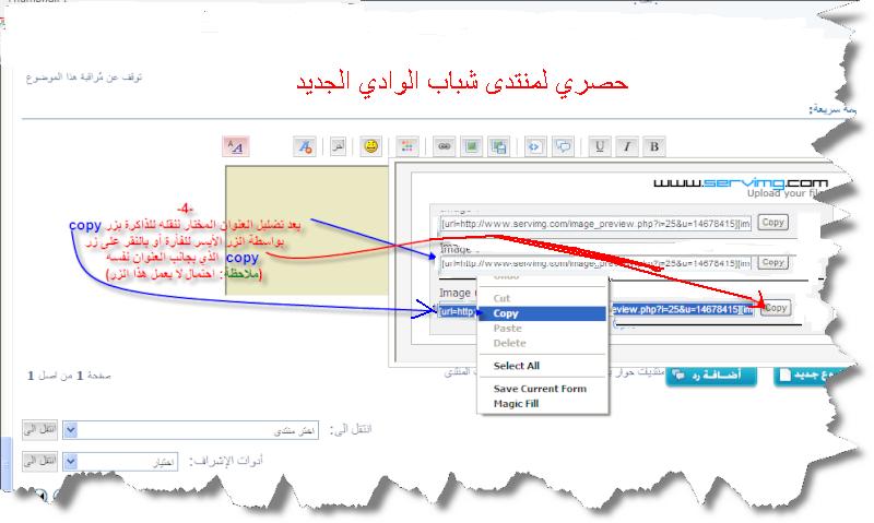 بالصور كيفية ادراج صورة في مساهماتك بالمنتدى 3310