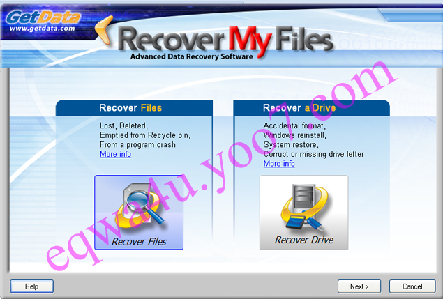 تحميل برنامج استعادة الملفات المحذوفة حتي بعد فورمات الجهاز الكمبيوتر , برنامج Recover My Files 2011 , افضل برنامج لاستعادة الملفات المحذوفه , تنزيل Recover My Files 00110