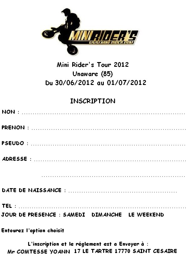 Mini rider's tour's 2012 Unaware Nouvelle dates - Page 5 Inscri14