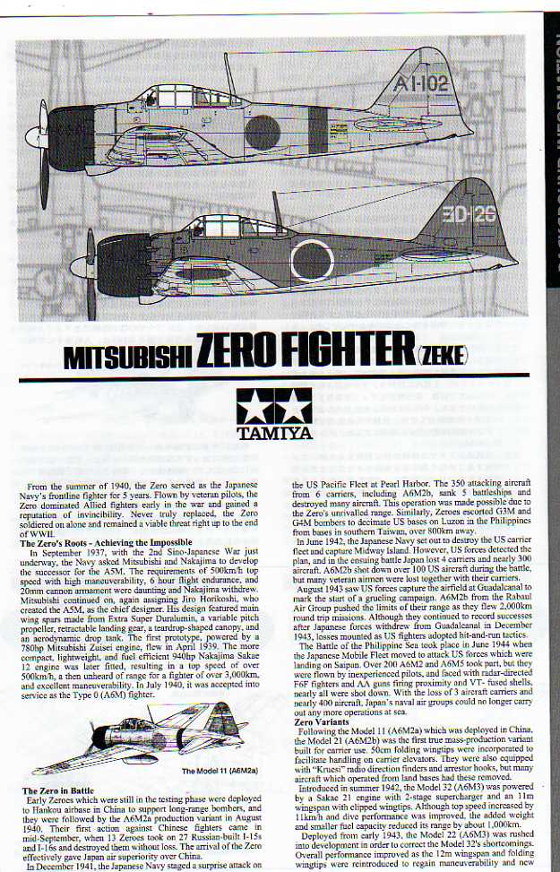 [Tamiya] Mitsubishi A6M5 Zero (zeke) Img01010