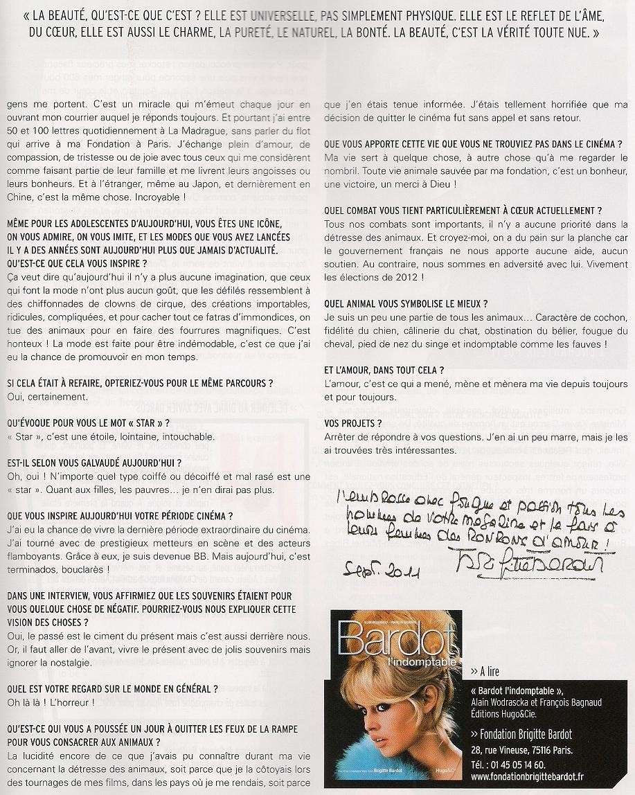 Interview BB dans le mag. Balthazar n° 37 oct-nov 2011... Numar140