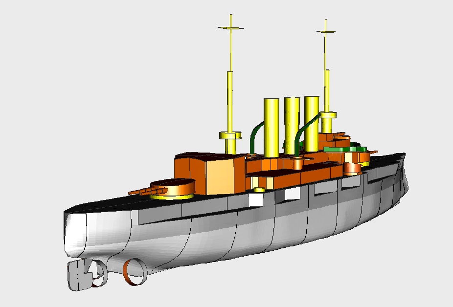 Modelbau Linienschiff S.M.S Elsass Elsass18