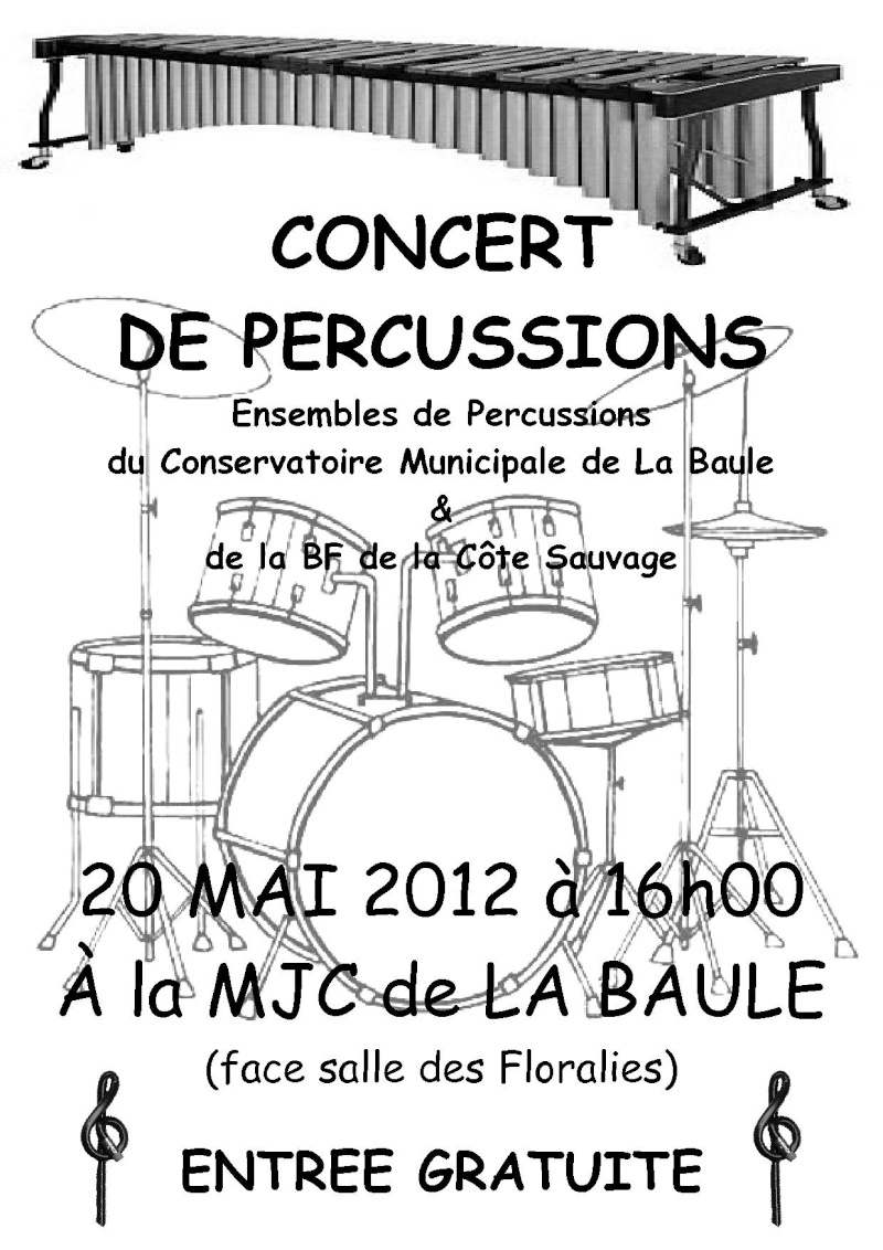 Concert d'ensembles de percussions Affich10