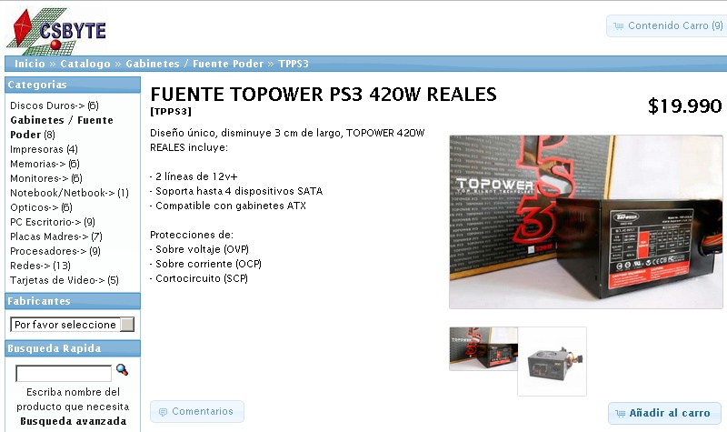 FUENTE TOPOWER PS3 420W  Topo_b10