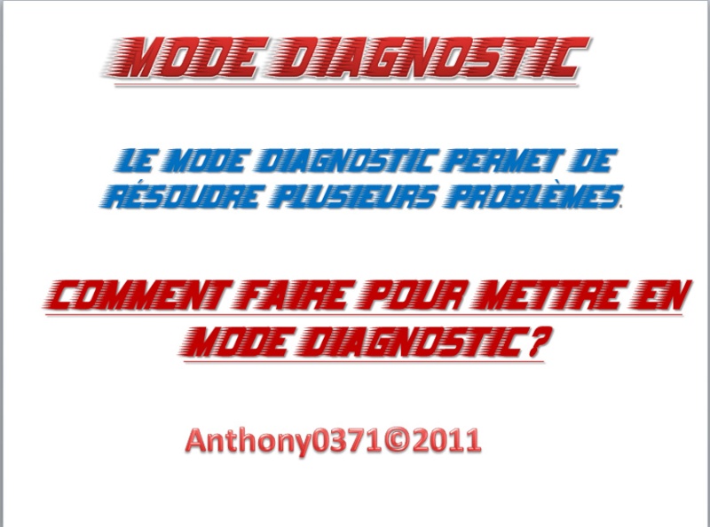 Tuto Mode Diagnostic Msconf32