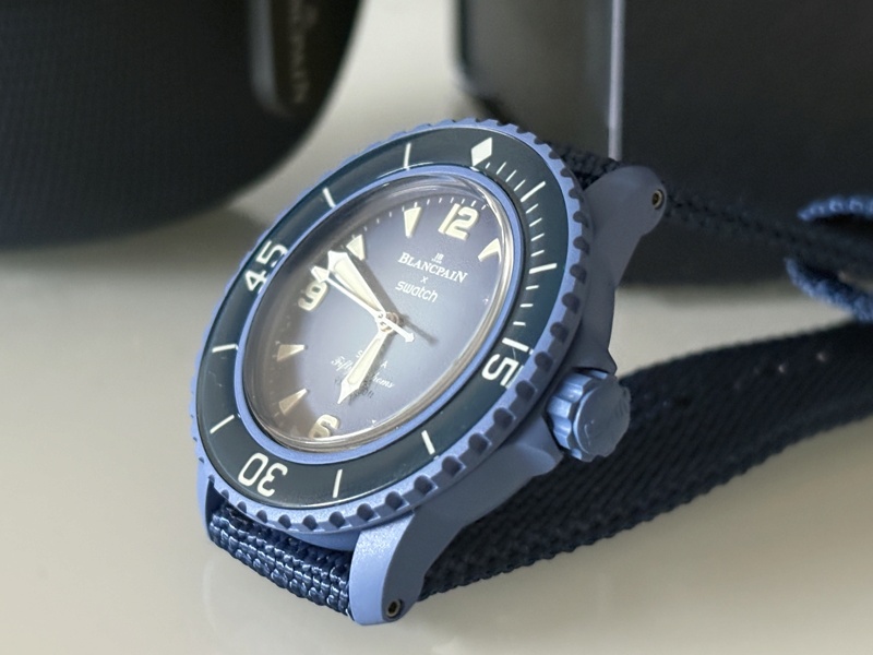 [Vends] Blanpain X Swatch Fifty Fathoms Ocean Atlantic + 2 bracelets - 400€ Img_0421