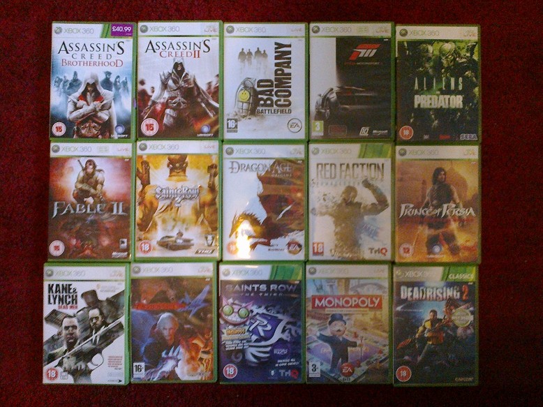 XBOX 360 games for sale (ALL SOLD) 5010