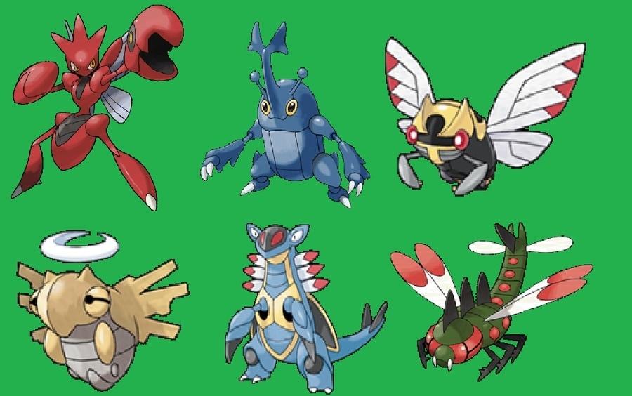 Ledian e Scyther  proteçao dos insetos