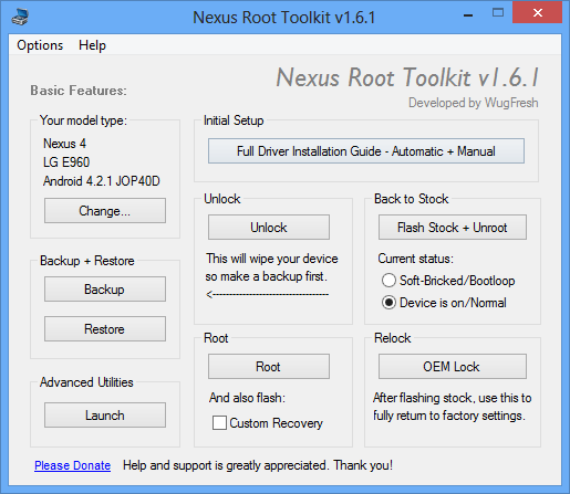 Nexus Root Toolkit v1.6.1 : tool root, unroot,... cho các models Nexus Main_110
