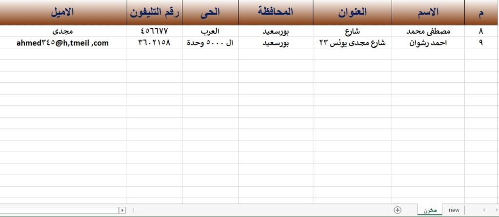 فورم اكسل تسجيل بيانات وترحيل بيانات لصفحة اخرى - صفحة 3 Oyoa311