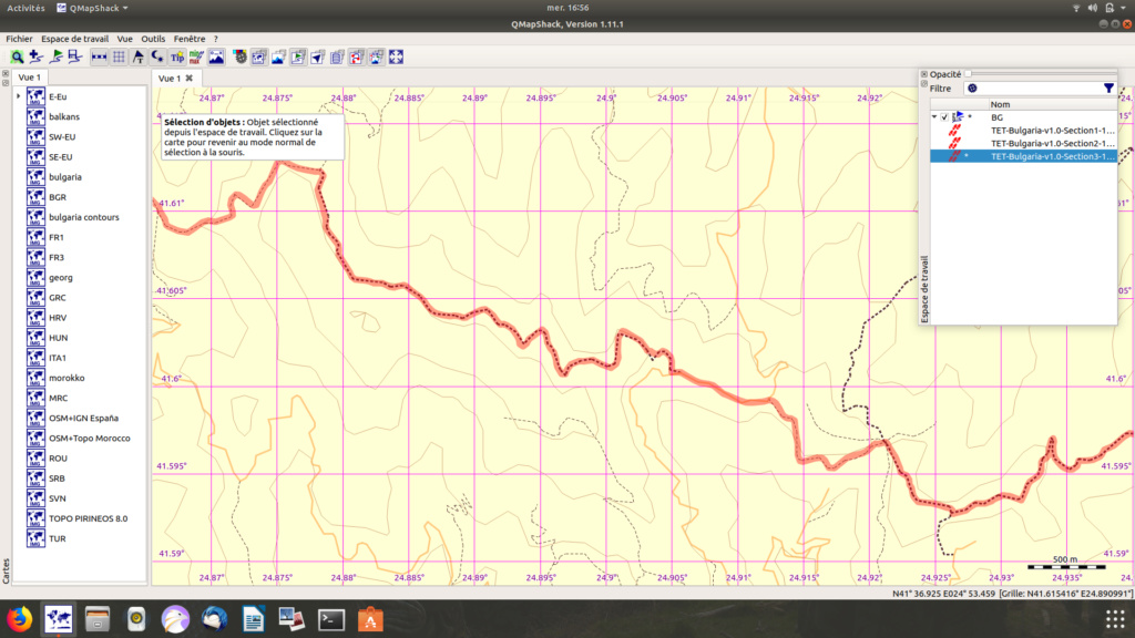 carte - QmapShack une alternative à Basecamp Captur32