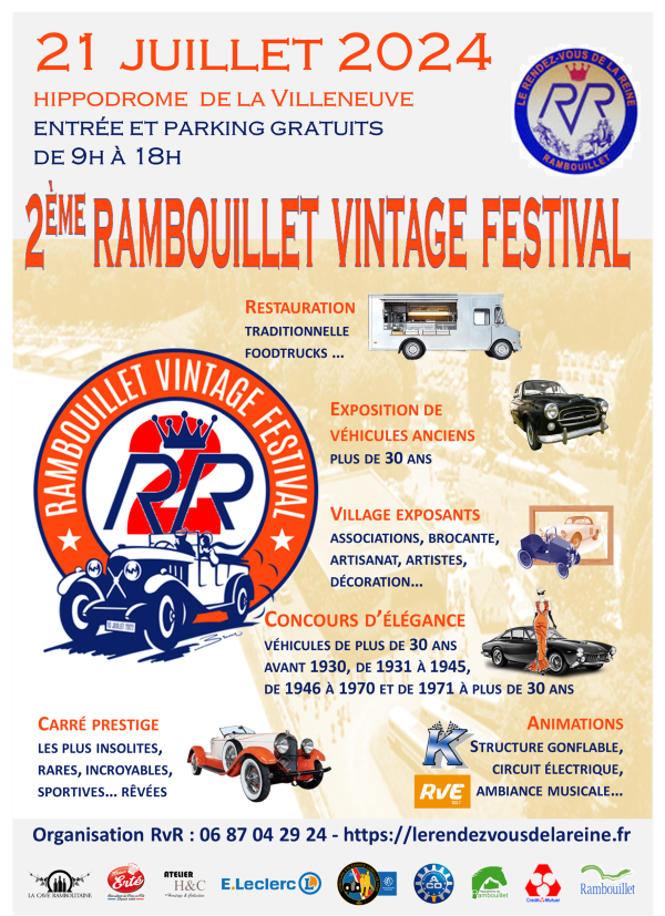 183e RVR / Rambouillet Vintage Festival - dimanche 21 juillet 2024 Affich11