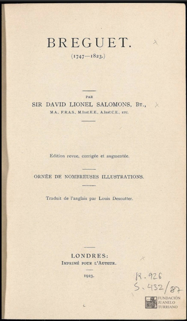 Livre Breguet de Sir David Salomons (VF) à lire sur le net Pii10