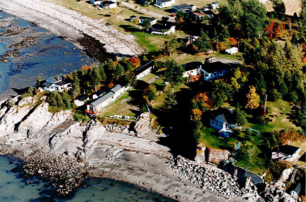 Une fin de semaine à Trois-Pistoles au camping des flots bleu sur mer Aerien10