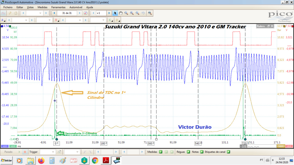 Sincronismo do Suzuki Grand Vitara 2.0 140cv e GM Tacker Gasolina ano 2010 Grand_11