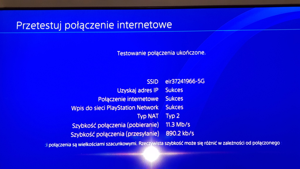 Prędkość Internetu w PS 4  20180910
