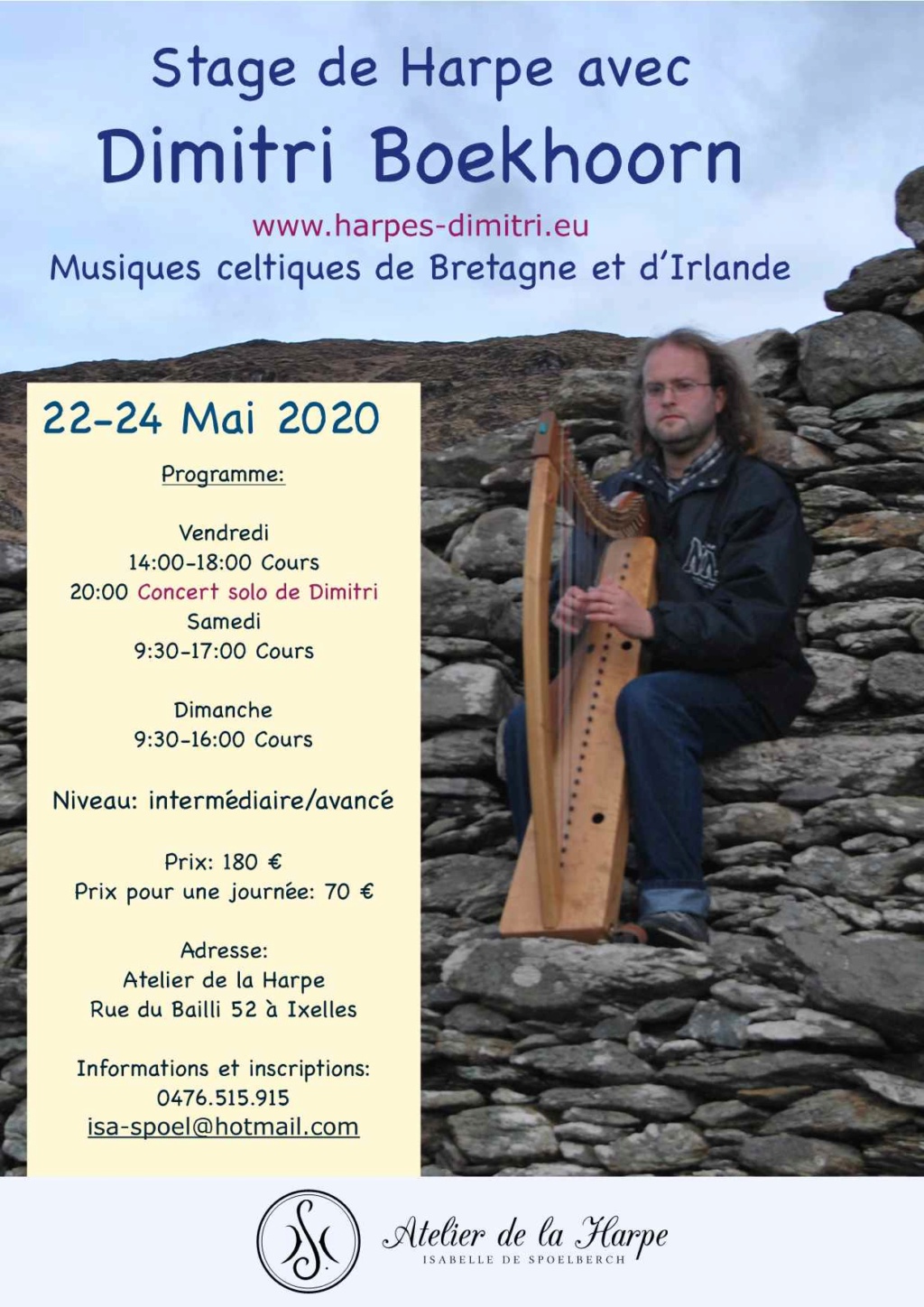 Stage de harpe à Bruxelles les 22-24 mai 2020 dans l'atelier d'isabelle de Spoelberch Stage_10