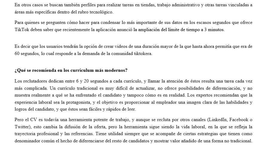 6to B Economia - CLASE Nº 20: CURRICULUM VITAE  Cv210