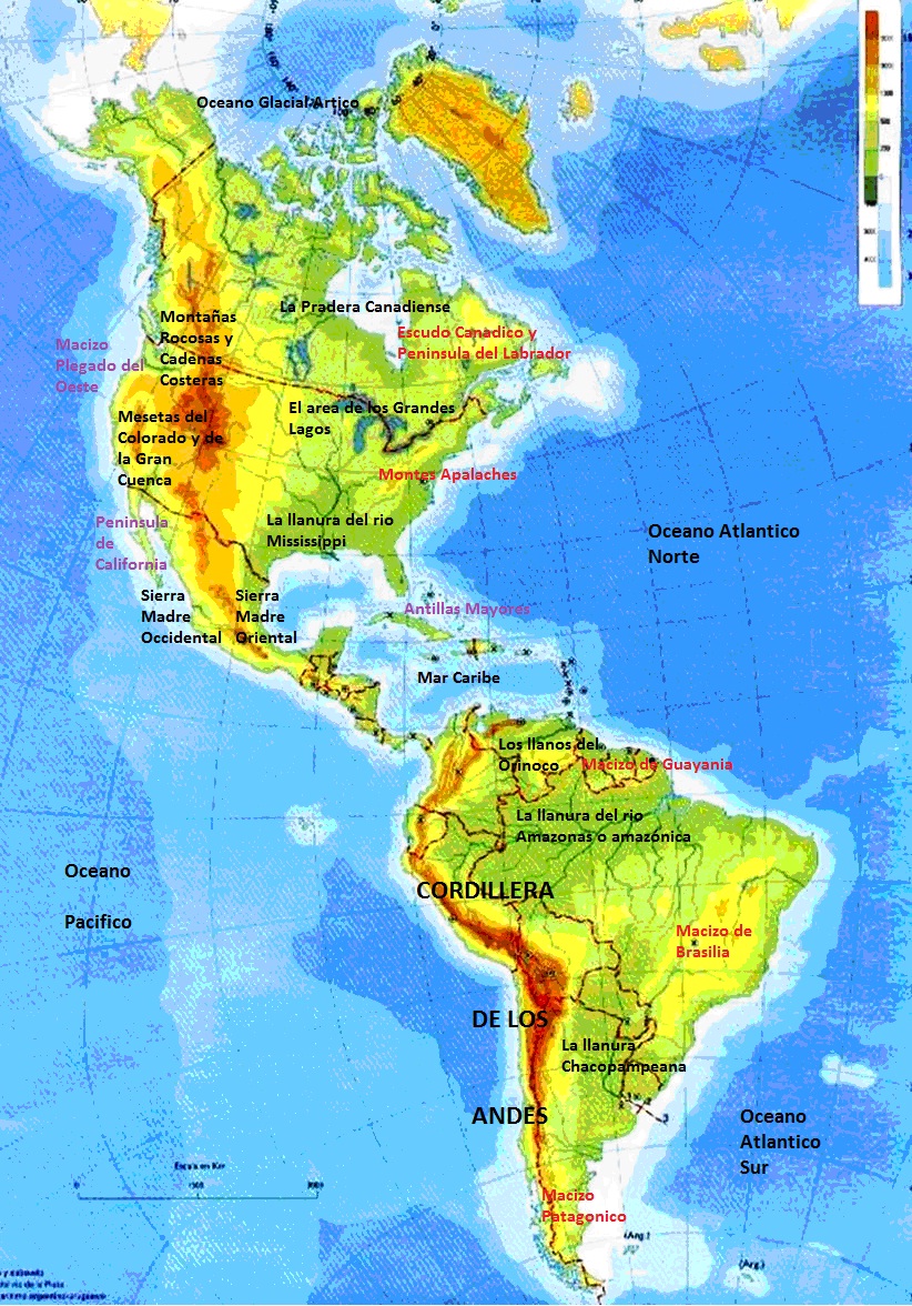 CLASE N° 7: LA DIVERSIDAD NATURAL DE AMERICA (RELIEVES Y CLIMAS) Mapa_a11
