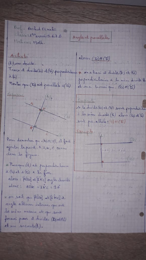 Angles et paralleles Prof: Elmahi Rachid 184