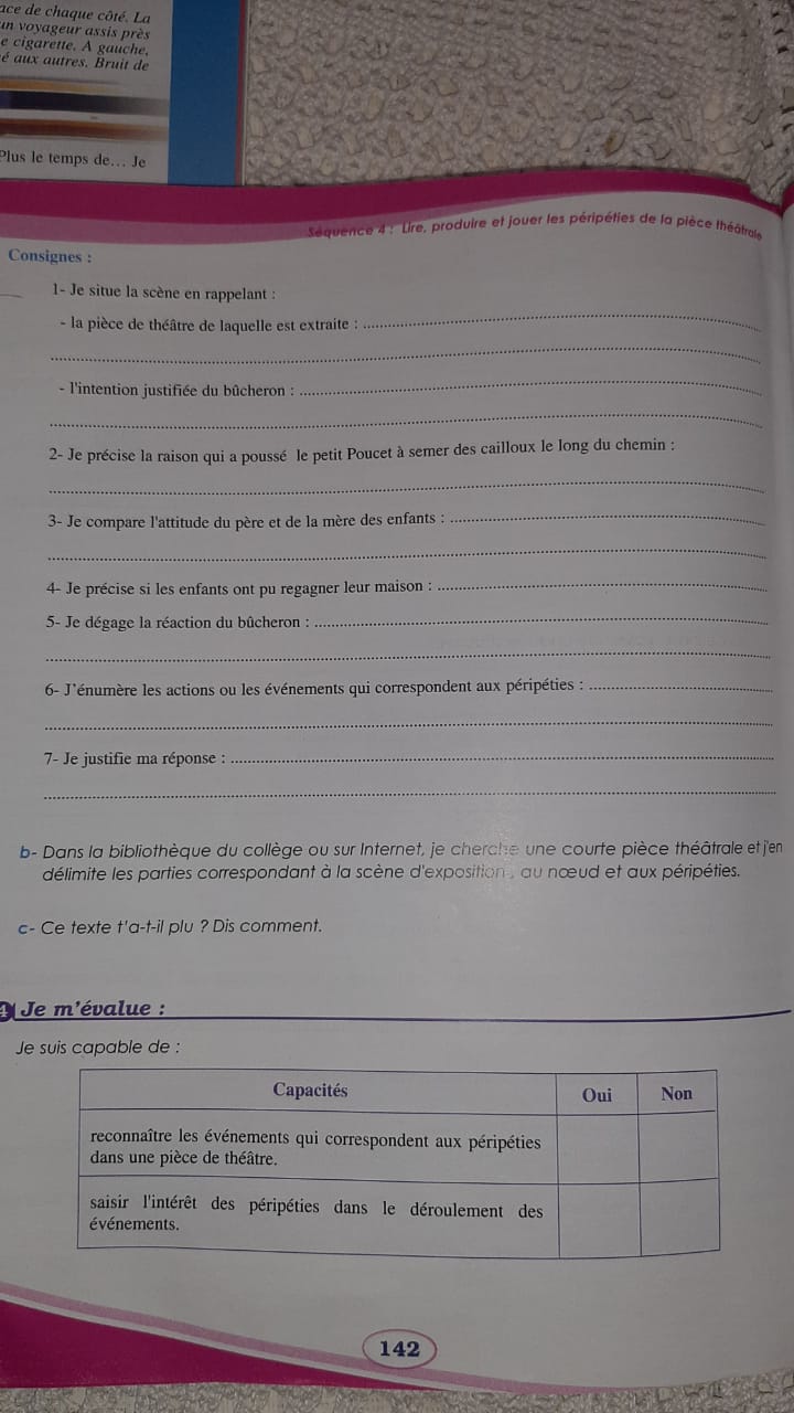 identifier les péripéties dans la pièce des parents dans l'embarras 412