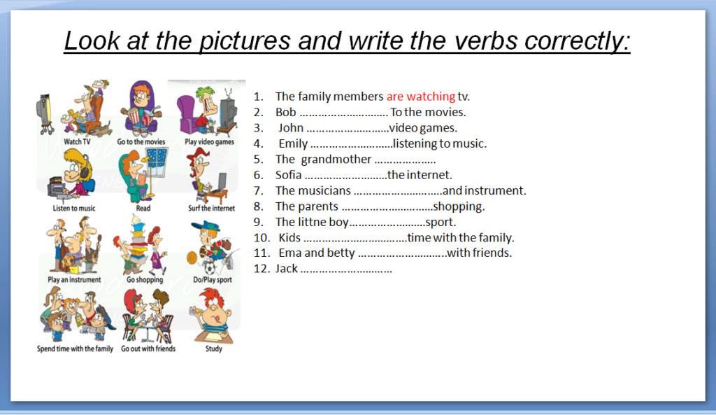 Entertainment. Grammar: The present continuous  Teacher:Amal Naji 4_bmp11