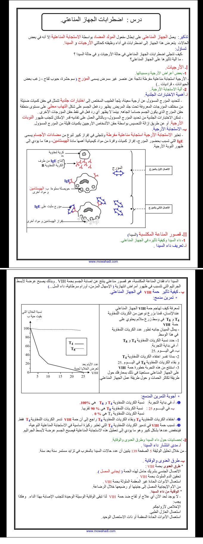 درس: اضطرابات الجهاز المناعي الأستاذ : حميد دحاوي  A118