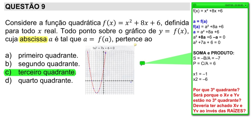 Função Quadrática - UNICAMP 2015 Q910