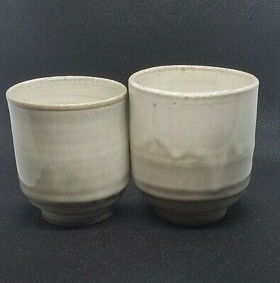Another maybe not Japanese meoto yunomi set, signed in Klingon? White_13