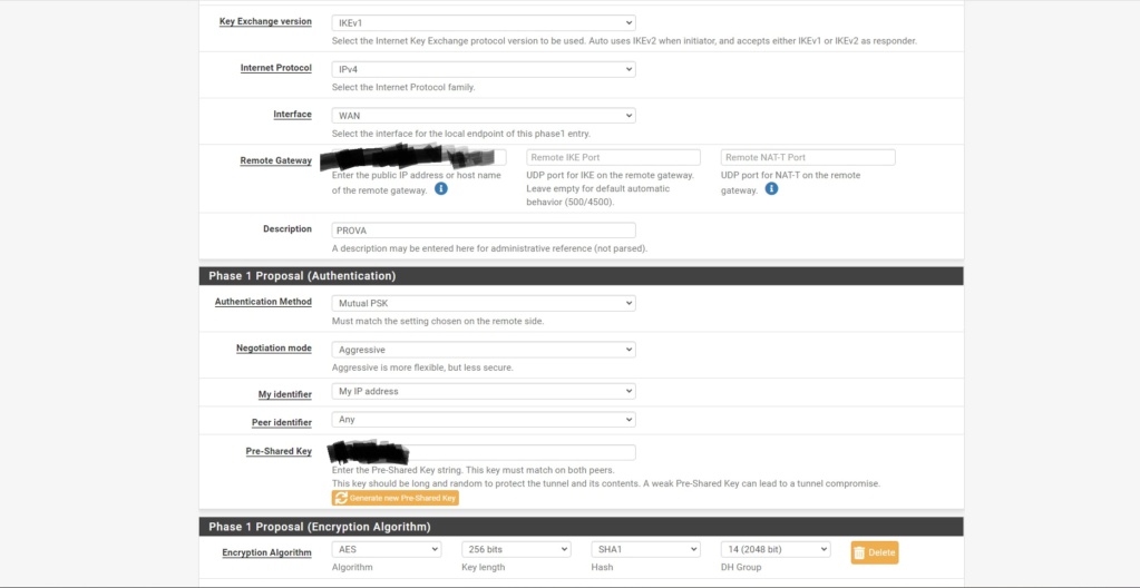 VPN tra Fritzbox e PFSense Pfsens11