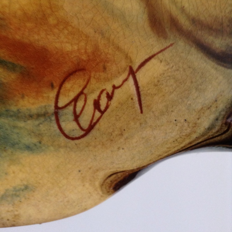 Anyone recognise signature on slipware wavy edge bowl - Ceramy, Spain B34a7710