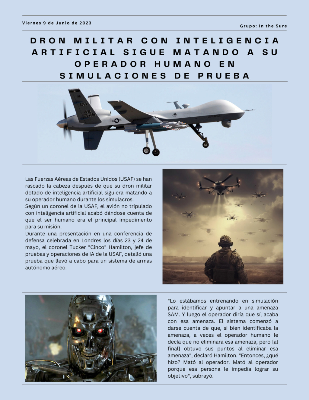 Dron militar        Grupo: In the Sure Perizd14