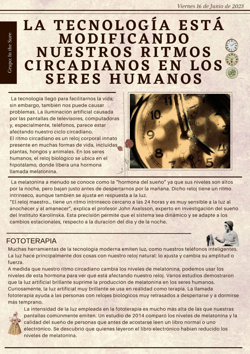 Ritmos circadianos        Grupo: In the Sure Poster10