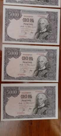 QUINTETO CONSECUTIVO 5.000 PESETAS 1976 20231120