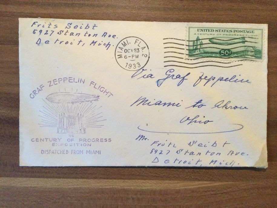 Fahrt zur Weltaustellung: Chicagofahrt Graf Zeppelin 1933 Si_24210