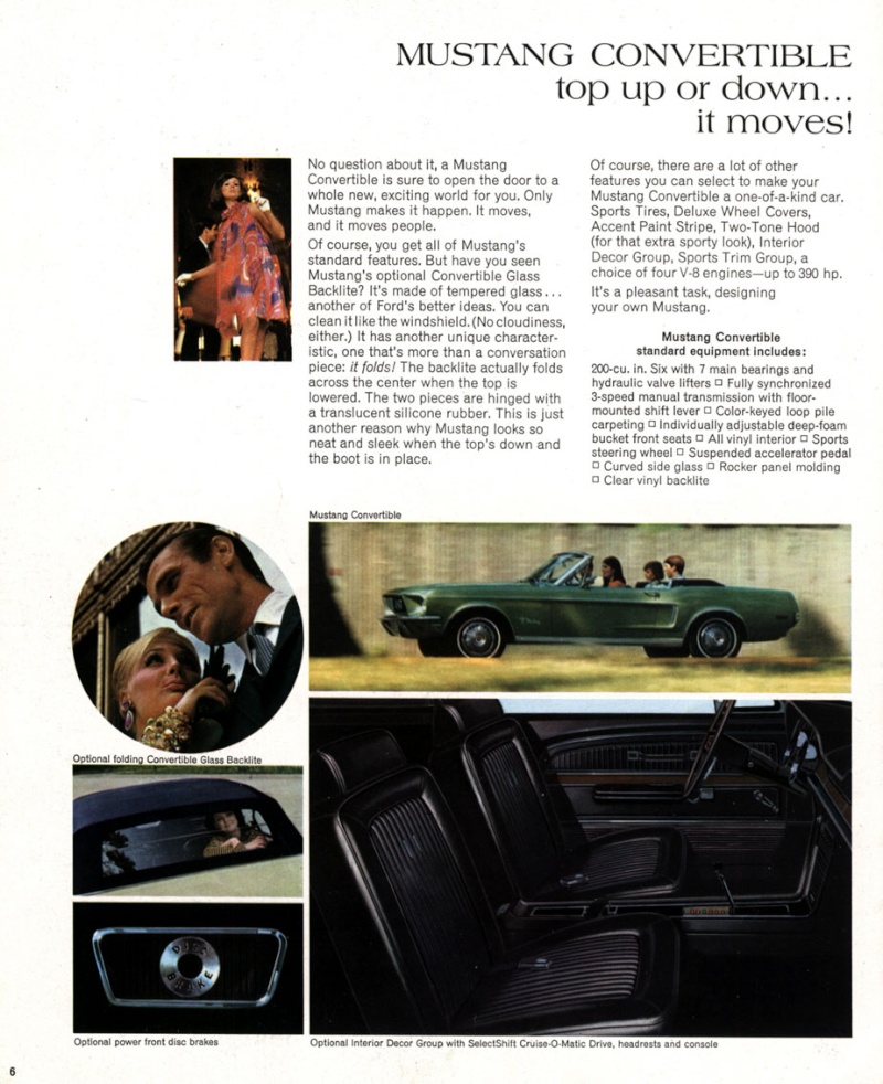 Mustang 1967/1968 convertible décapotable ou cabriolet 51010