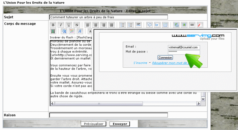 Comment ajouter une image dans votre message Explic17